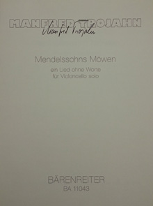 Cover Komposition Manfred Trojahn